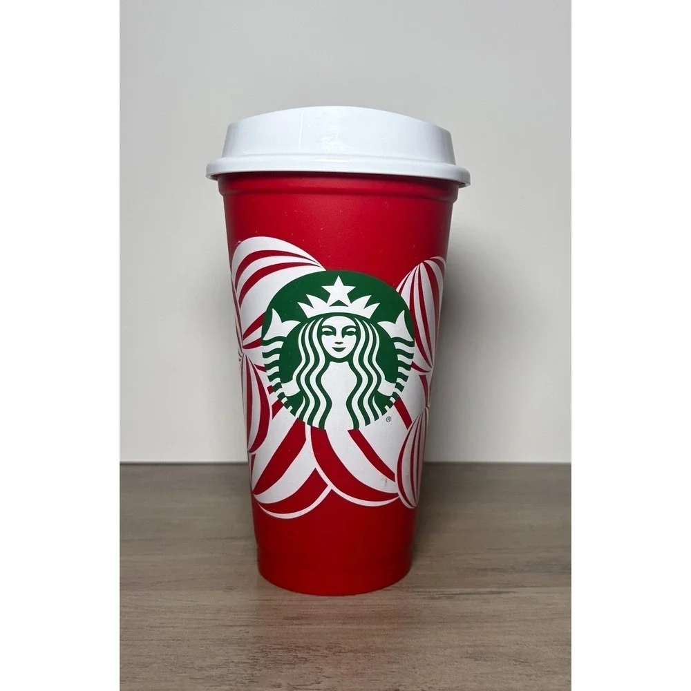NEW Starbucks 2024 Holiday Red Cup Day Reusable Hot/Cold Tumbler 16oz With Lid